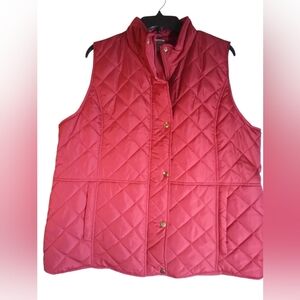 Kim Rogers Quilted Red Vest for Women Size XXL Fall Outdoors Activities Ski